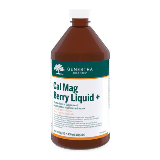 Genestra Cal Mag Berry Liquid+ 450mL - Non-GMO, Gluten Free, Helps with Bone Health, Joint Health, Cartilage, Joint Comfort and Heart