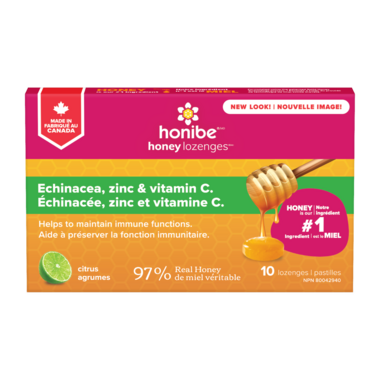 Honibe Honey Lozenges Echinacea Zinc & Vitamin C Citrus
