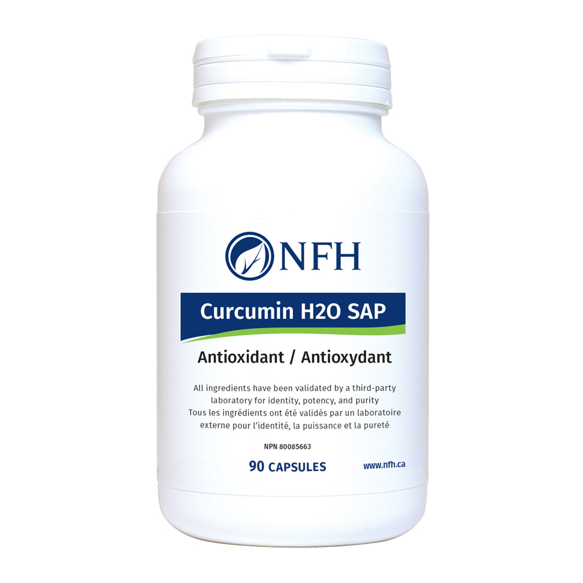 NFH Curcumin H2O SAP 90 Capsules - Non-GMO, Gluten Free, Helps with Focus, Attention and Joint Comfort