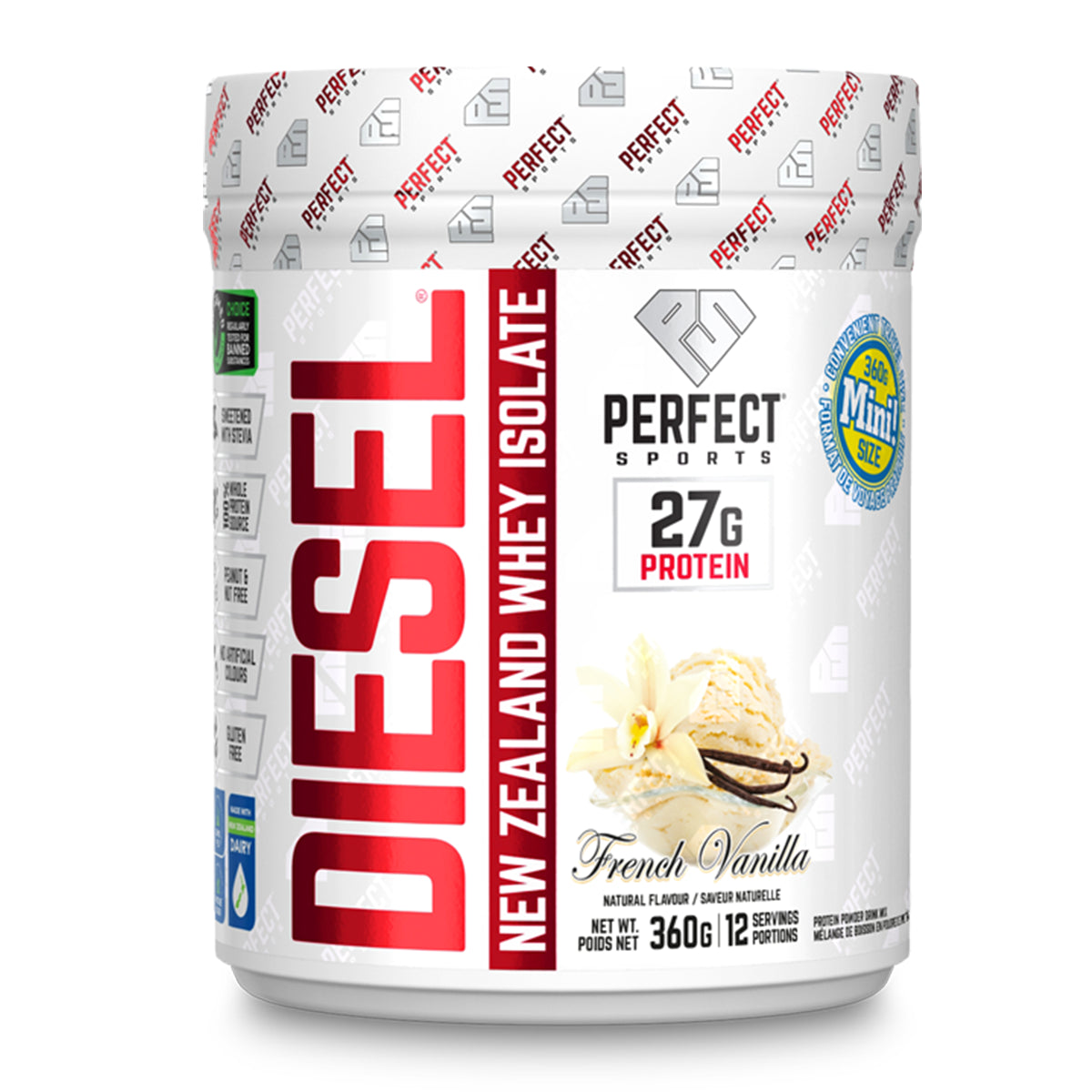 Perfect Sports Diesel New Zealand Whey Protein Isolate French Vanilla 360g