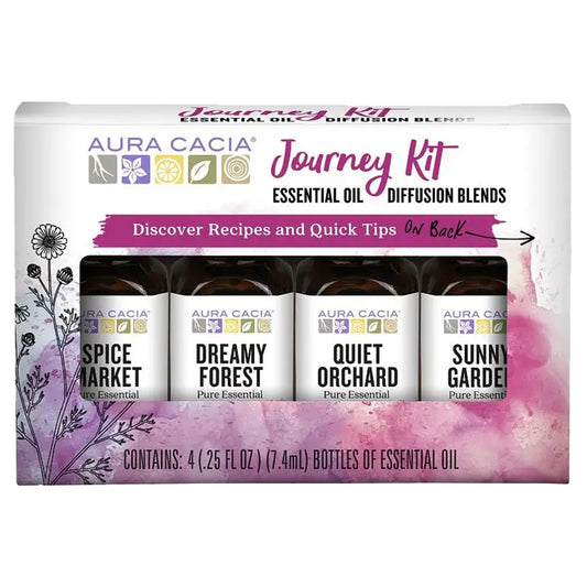 Aura Cacia Essential Oils Journey Kit 4x7.4mL