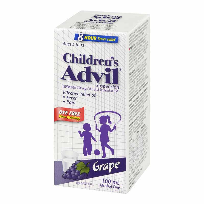 Children's Advil Dye Free Grape Flavour 100ml