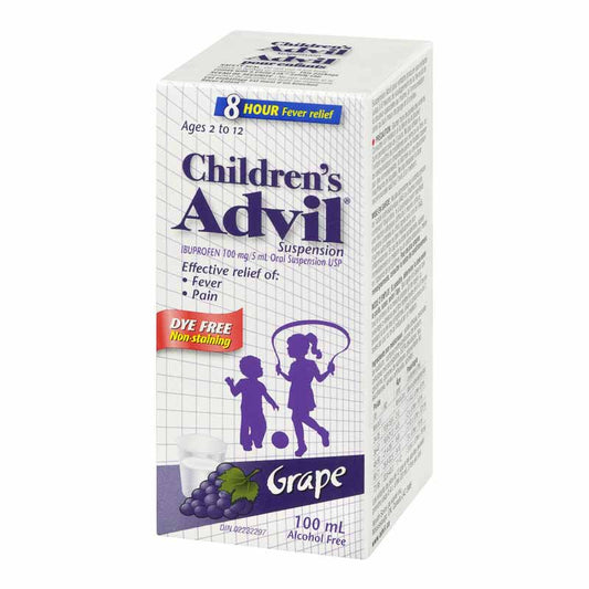 Children's Advil Dye Free Grape Flavour 100ml
