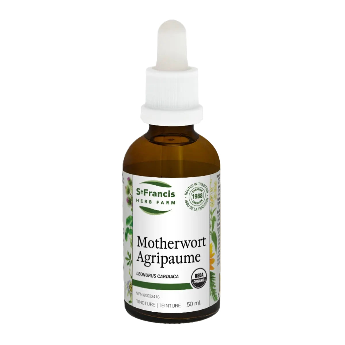 St. Francis Motherwort 50mL - Organic and Canadian Owned