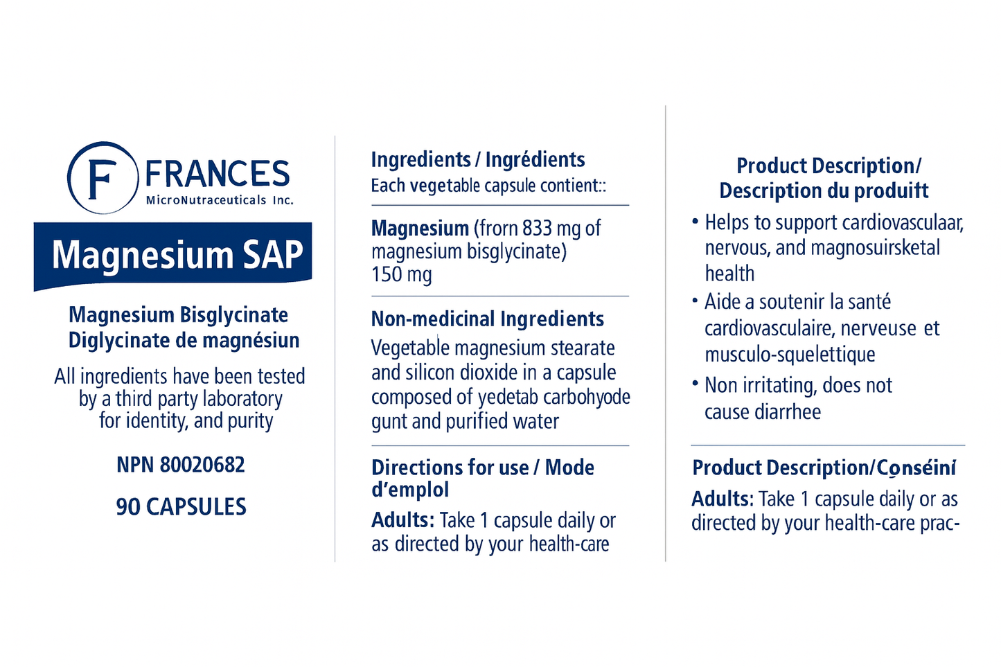 NFH Magnesium SAP 90 caps