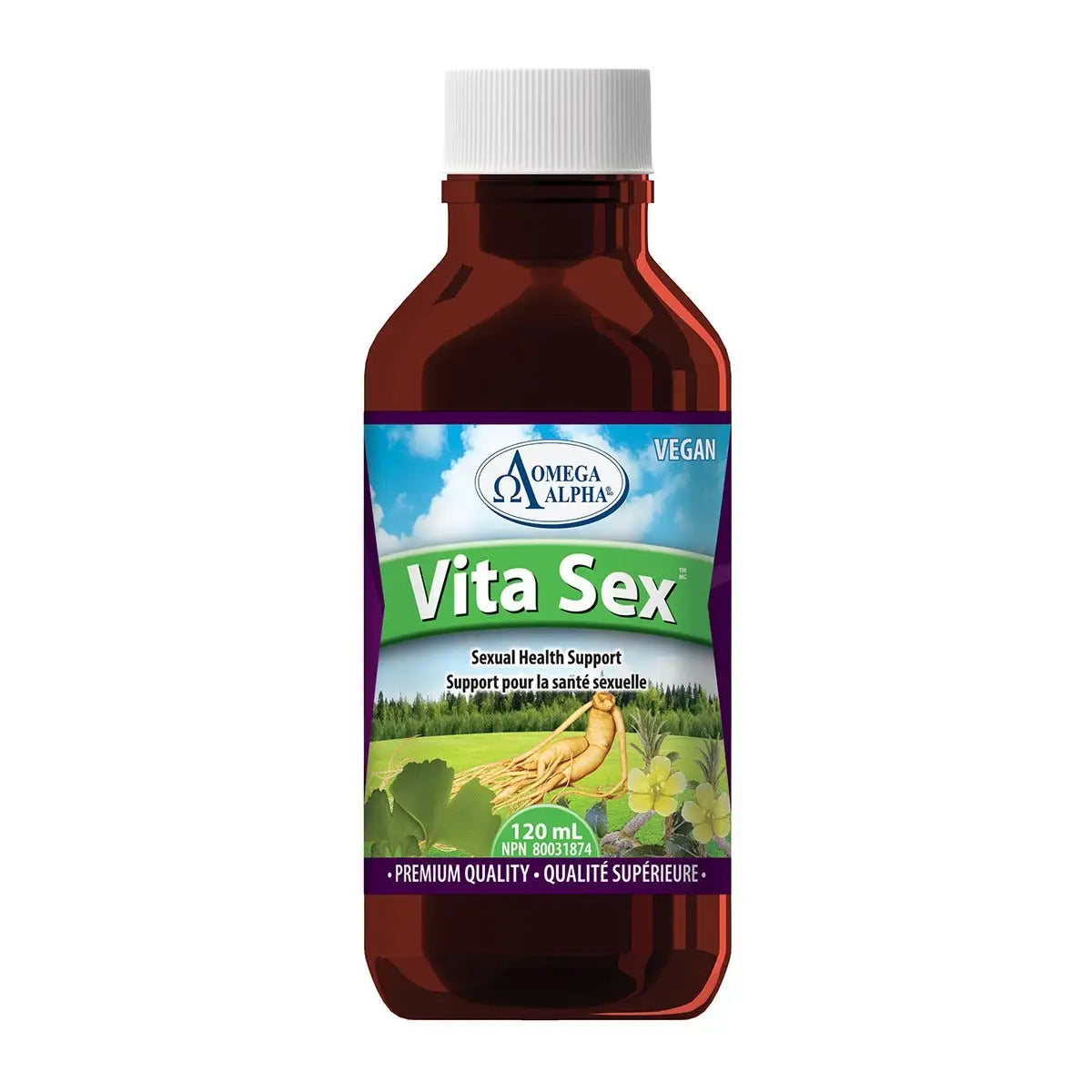 Omega Alpha Vita Sex Liquid 120mL - Vegan and Gluten Free