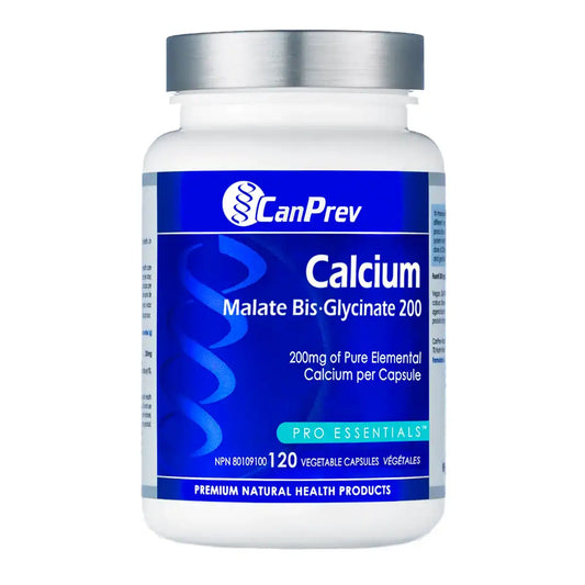 CanPrev Calcium Malate Bis-Glycinate 200 120 Veggie Capsules