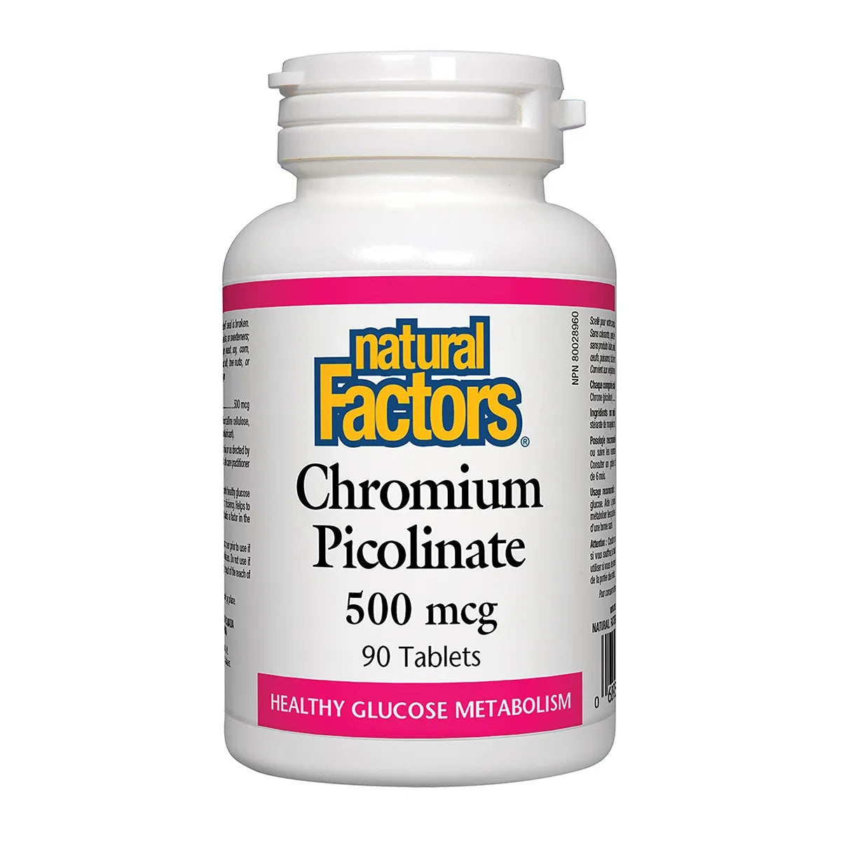 Natural Factors Chromium Picolinate 500mcg 90 Tablets