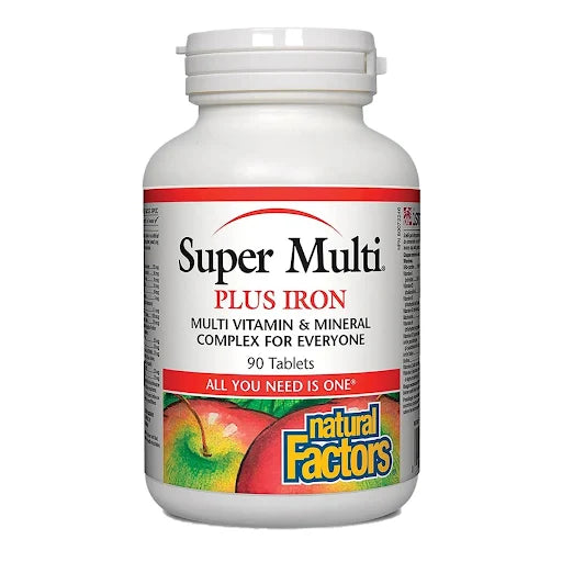 Super Multi Plus Iron 90 Tab Natural Factors