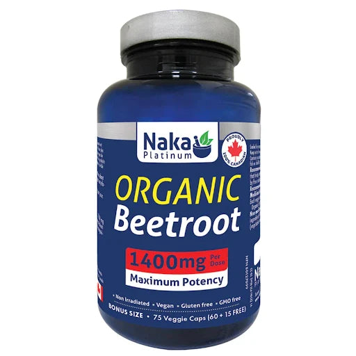 Naka P Organic Beetroot 1400mg 75 Vcaps