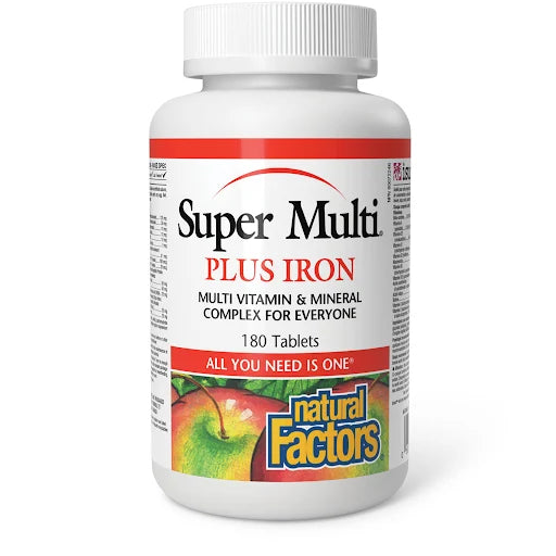 Super Multi Plus Iron 180 Tab Natural Factors