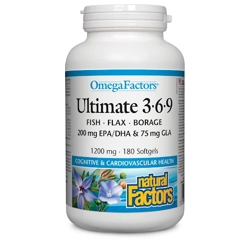 Natural Factors Ultimate 3•6•9 1200 mg, OmegaFactors-180