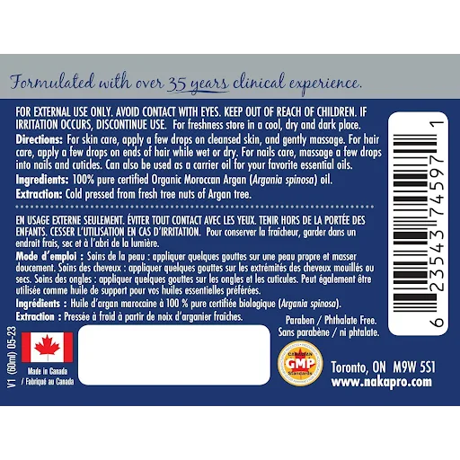 Naka Platinum Argan Oil 60 Ml