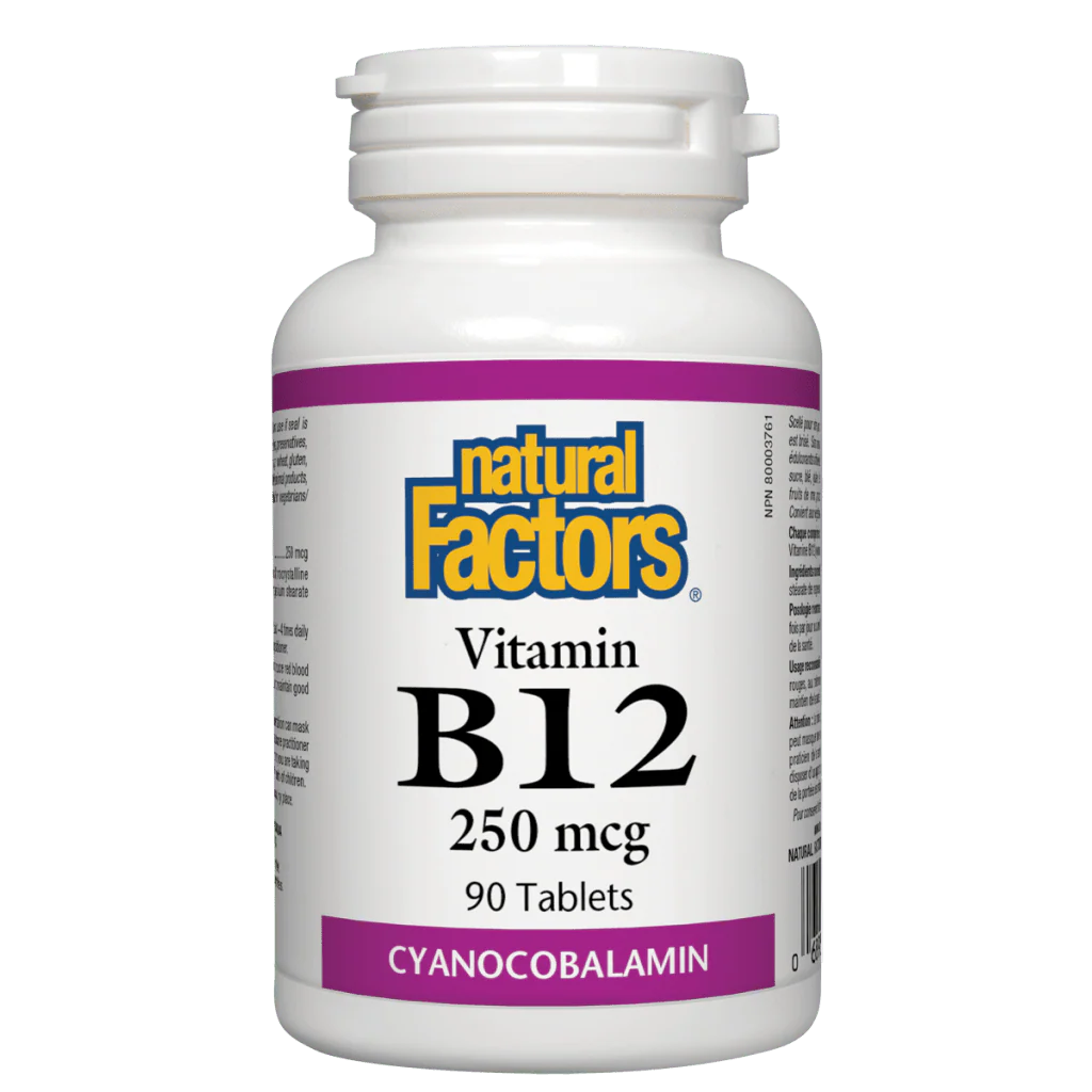 Natural Factors Vitamin B12 250mcg 90 Tabs